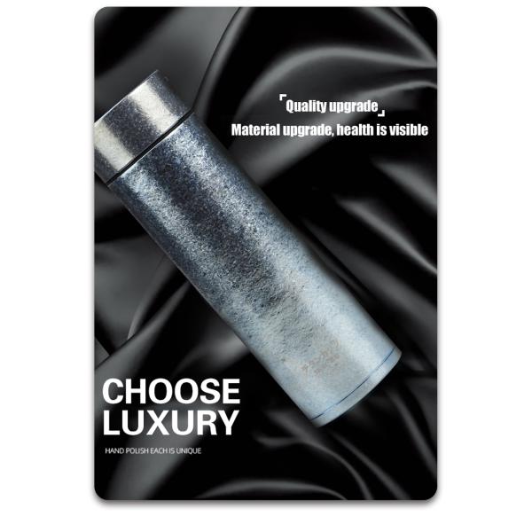 Factory Whole Sell Luxury Double Wall Astranaut Titanium Water Bottle, High Grade Pure Titaniun Insulated Vacuum Flask With Lid.