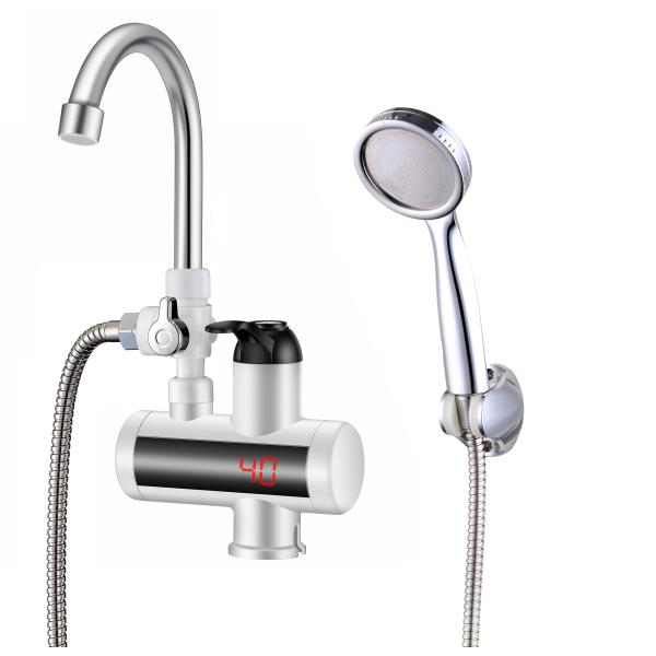 Buy ABS Plastic 220v Bathroom Hot Water Tap 3000w fast electric heated basin tap at wholesale prices