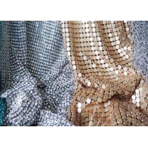 Square Sequin Brillant Metallic Mesh Fabric For Decoration CE SGS Listed