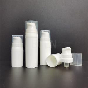 Customized Plastic Airless Pump Bottles Shinny White Lotion Pump Bottle