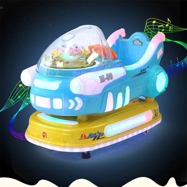 Amusement plastic aircraft kiddie rides coin operated kids swing kiddie rides for children mall