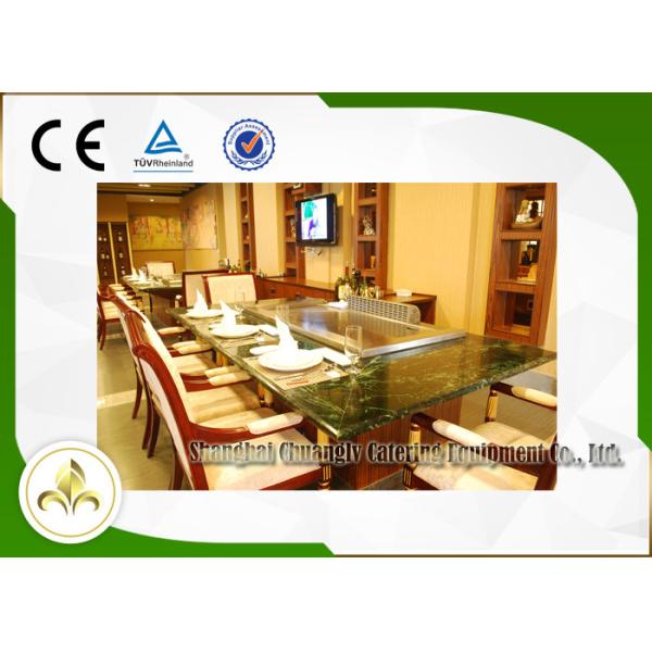8 Seat Japanese Teppanyaki Grill Table Rice / Noodle Countertop Hibachi Grill