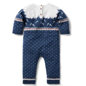 Wholesale Infant Rompers Christmas Knitted Cute Pattern Embroidery Jumpsuits