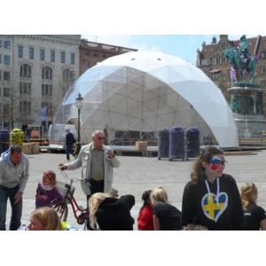 White PVC Tarpaulin Event Dome Tent With Panoramic Windows
