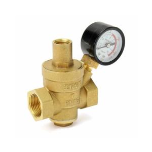 Adjustable Brass Pressure Reducing Valve, Pressure Relief Valve, With Gauge