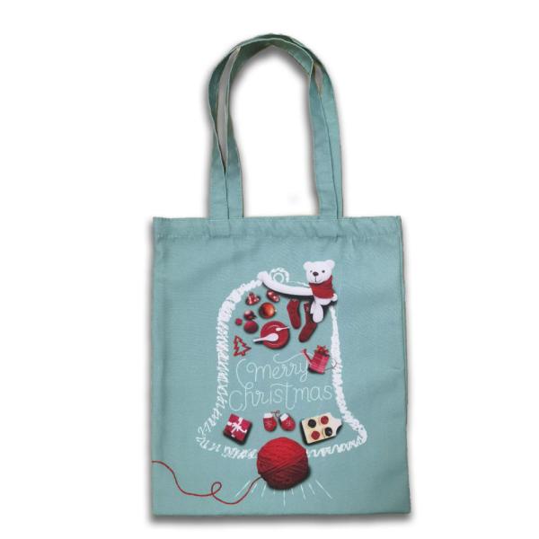 Polyester Cotton Canvas Shopping Bag Customizable Logo Size for Christmas Gift OEM/ODM