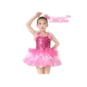 Spandex / Polyester Ballet Dance Costumes Sequin Top Attached Wide Straps