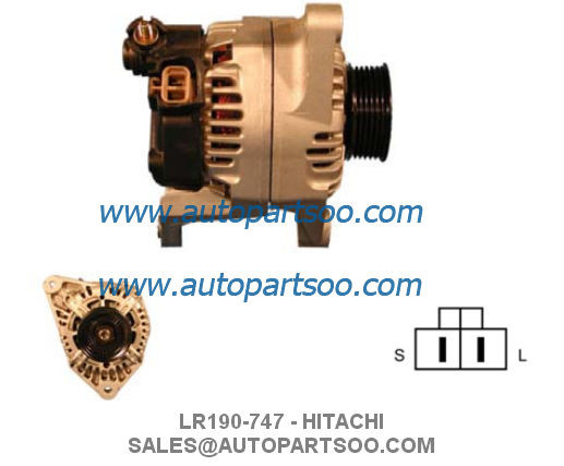 Buy LR190-747 DRA0035 - HITACHI Alternator 12V 90A Alternadores at wholesale prices