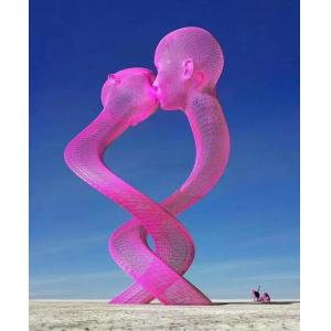 Outdoor 316 Stainless Steel Sculpture Installation Color Lights Changeable