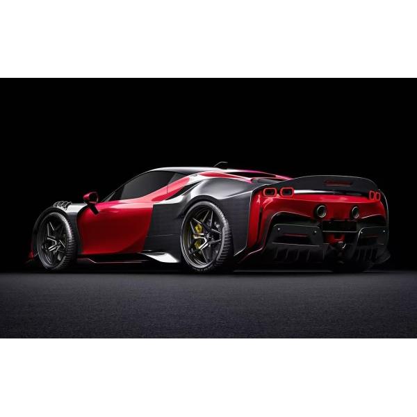 SF90 Ferrari Carbon Body Kit 2021 Widebody Kits ZE Style Wheel Arch