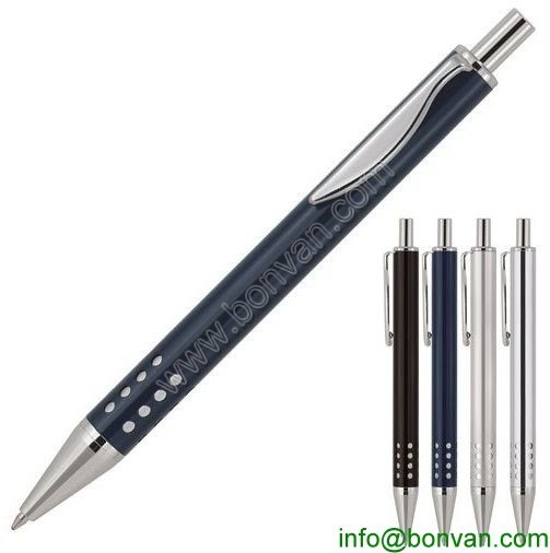Buy silver trim metal pens,click silver aluminum ball pen at wholesale prices