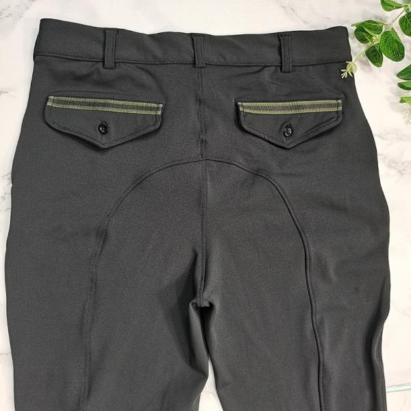 Black Eco - Friendly Zipper Horse Riding Pants Breaches Apparel