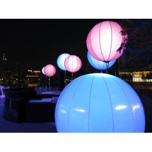 Dual Color White Led Light Up Balloons With DMX Events Decoration Use