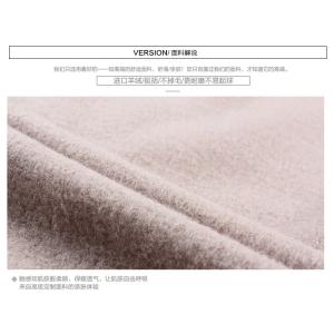 fashion high collar ladies elegant pure cashmere coat