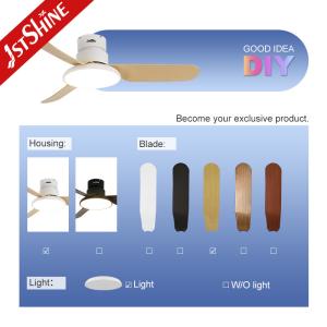 Flush Mounted Ceiling Fan With Light Remote Dimmable Led Light