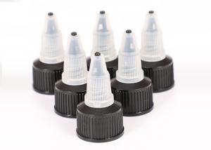 Quality 24mm Plastic Packaging Cosmetic Black Twist Off Cap For Gel Bottle for sale