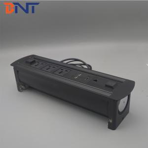 Multimedia motorized rotate usb charger meeting table electrical socket