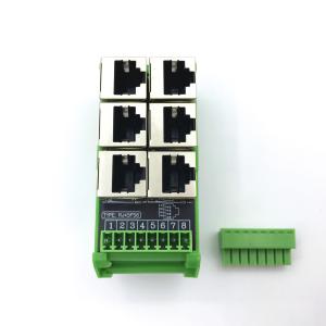 RJ45 Female Jack 8P8C 6 Port Hub to 8 Pin Screw Terminal Block Adapter for Servo