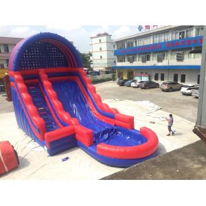 Quality Amusement Commercial Inflatable Water Slide With Pool Silk Printing for sale