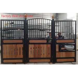 Black Powder Coated Bamboo Pine Q235 Horse Stall Fronts