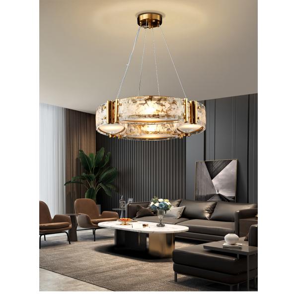 Modern living room home decor kitchen round glass hanging lamp nordic chandelier lighting(WH-MI-316)