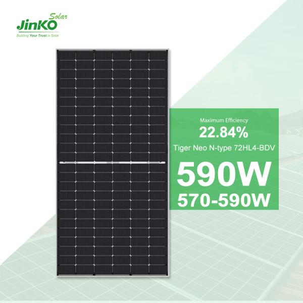 Buy 182mmx182mm Cell Size Jinko 590w Bifacial Solar Module 585w 575w Dual Glass Solar Panel at wholesale prices