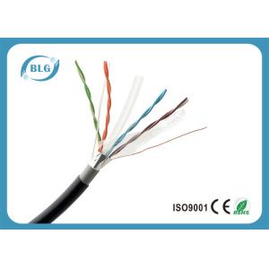 PVC + PE FTP Cat6 Ethernet Lan Cable With Al Foil Shielded Double Jacket