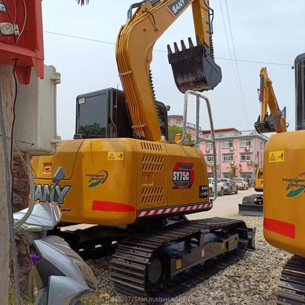 Sany Sy 75c Excavator Second-hand Machine Operating Weight 9ton Machine Weight 7500 KG