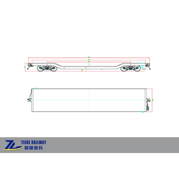 19m Long Railway Well Flat Wagon Pay Load 40 Tons Depressed Center Flat Car