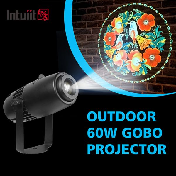 Outdoor 60W IP65 Waterproof LED Logo Projector Aluminum Gobo Projectors Outdoor