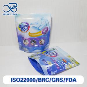 China Glossy Surface Stand Up Pouches For Laundry Pods Packaging Customizable With High-Definition Flexogravure And Digital Printing. on sale