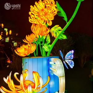 Zigong Lantern Manufacturer - Chrysanthemum Design Lantern for Holiday Mall