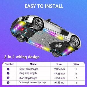 Remote Control Dream Color Chasing LED Car Kit with Rubber Bottom and Dimmable