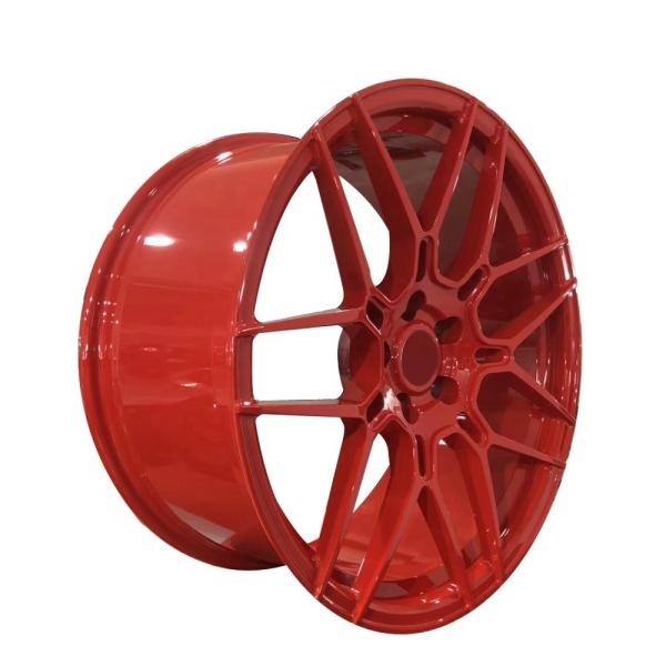 18'' 19'' 20'' 21'' 22 InchRed Colour polished Monoblock Forged Alloy Wheels Rims For Luxury Car