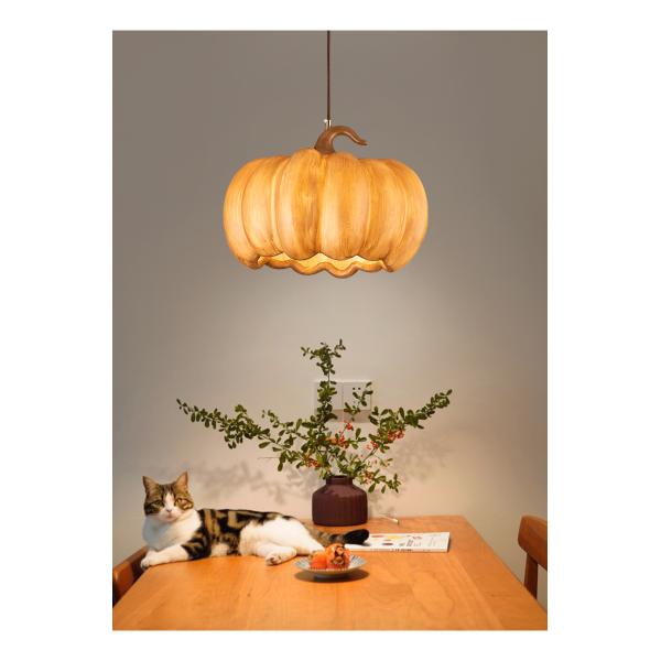 Designer Restaurant Island LED Chandelier Retro Resin Pumpkin Lamp Bedroom Wabi Sabi Pendant Lamps(WH-VP-165)