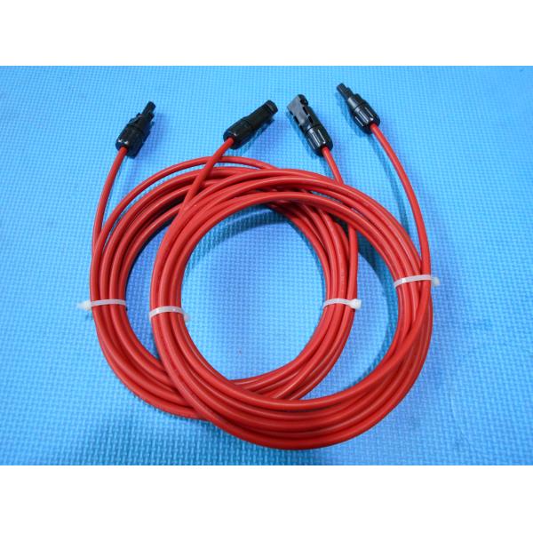 Male To Female Solar Powered Extension Cord Black Durable Weather Resistant