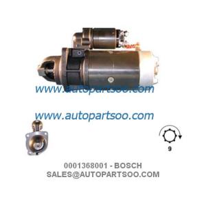 0001368024 0001368055 - BOSCH Starter Motor 24V 4KW 9T MOTORES DE ARRANQUE