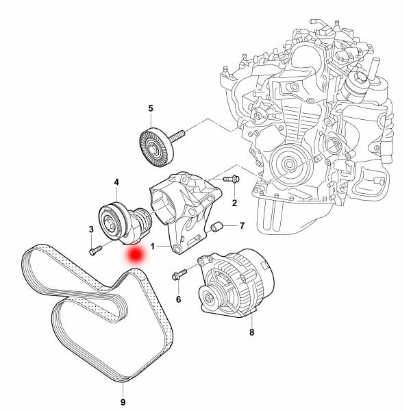 OEM 1JD145299A 03C145299Q ENSION ROLLER FOR VW GOLFV (1K1)1.4 FSI