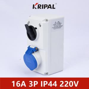 PC IP44 16A Industrial Socket Switch With Mechanical Interlock