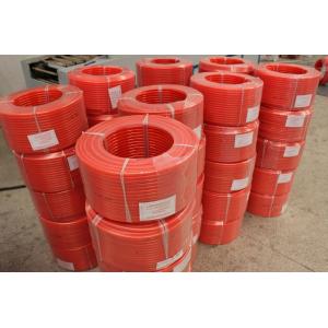 China Transmission Polyurethane Round Belt Red Smooth  Tear Strength Resistance on sale