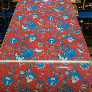 PPGI PPGL Galvanized Steel Coils Flower Patten 0.8mm Thickness