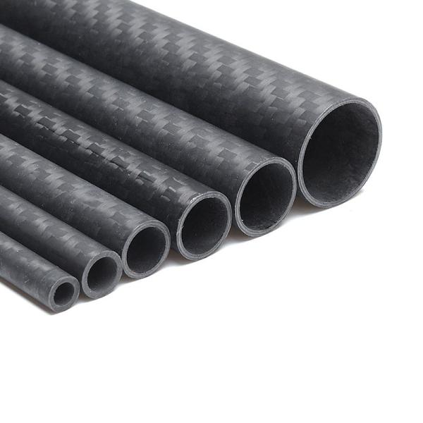 Buy Plain Matte 3K Round Carbon Fiber Tubing 1000mm Length at wholesale prices