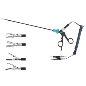 Laparoscopic Endoscopic Straight Bipolar Forceps with 330mm Length Manual Power