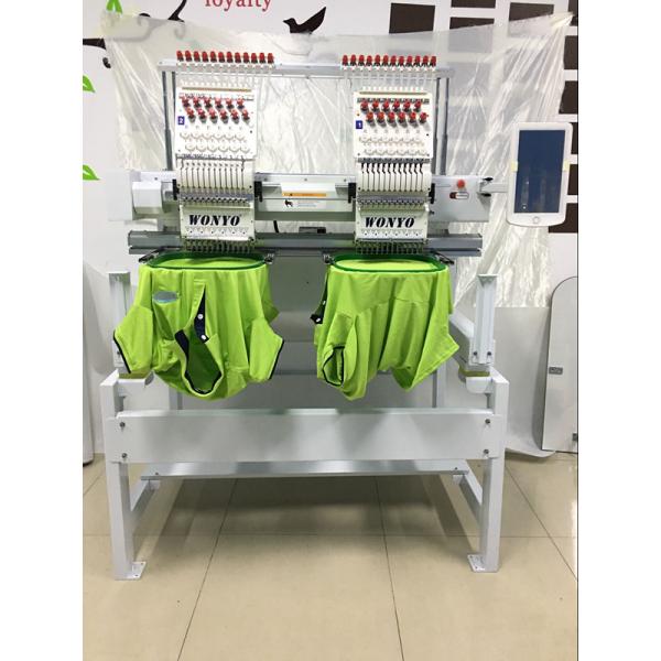 WONYO 2 Head Computer Monogram Cap T-shirt Flat Embroidery Machine Price for Nigeria