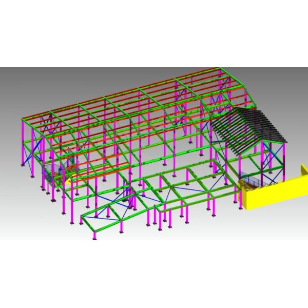 Solid H Shape Steel Beam Metal Buildings , Industrial Heavy Duty Steel Building
