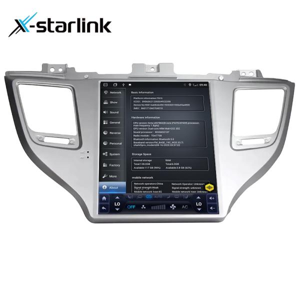 Navigation 9.7in Carplay Car Radio Android For Hyundai Tucson 2014-2018 Speaker