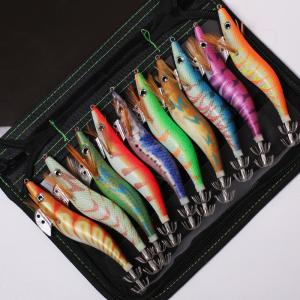 Luminous Wooden Shrimp Set Sea Fishing Gear Lures ABS Material