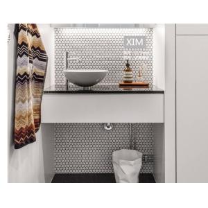 Buy cheap Glass Hexagon Mosaic Tile 305.5x265mm Frosted Matte Surface from wholesalers