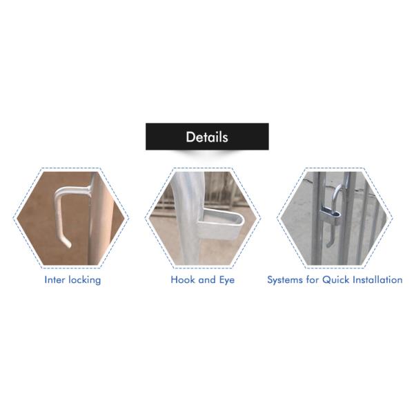 Temporary Steel Metal Crowd Barrier Fencing 1.8m - 2.5m Width