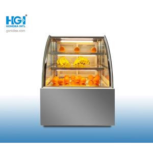 CCC Restaurant Curved Glass Bakery Display Case Refrigerated AC220V 60HZ